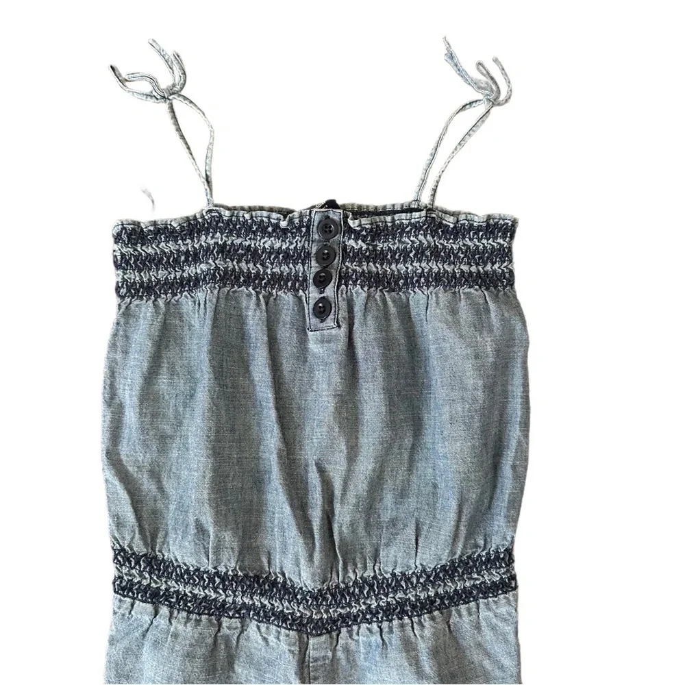 Baby Gap Chambray and ruched jumper romper Size 3T
